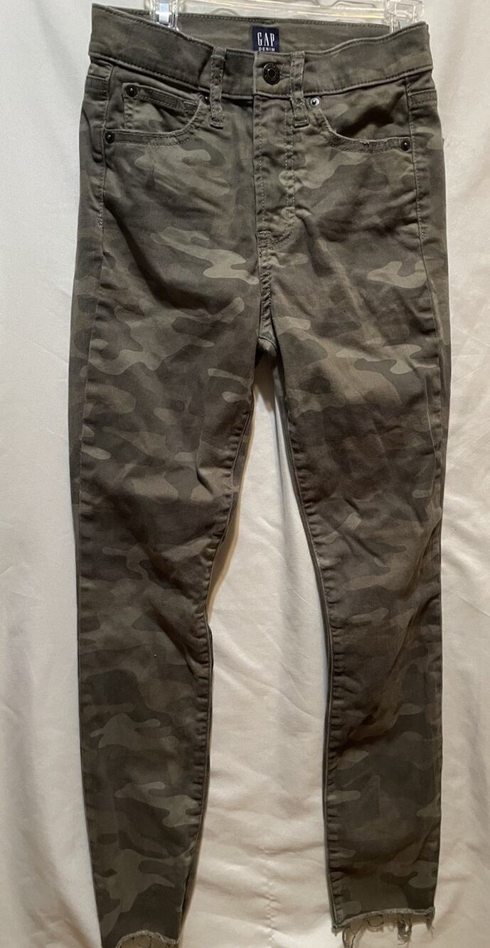 Gap Womens True Skinny Camo Print Mid Rise Jeans Size 00